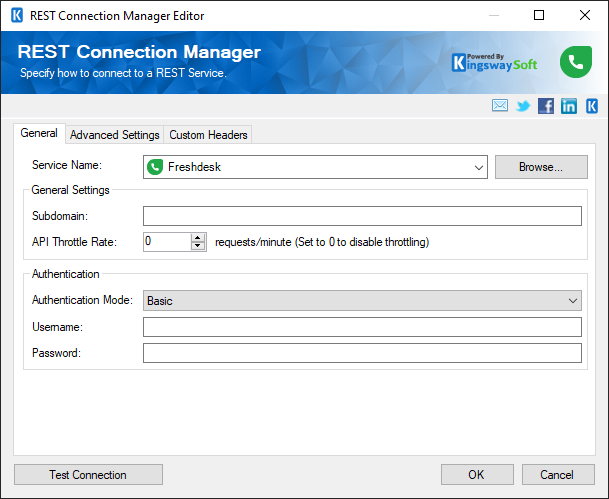 SSIS REST Freshdesk Connection Manager